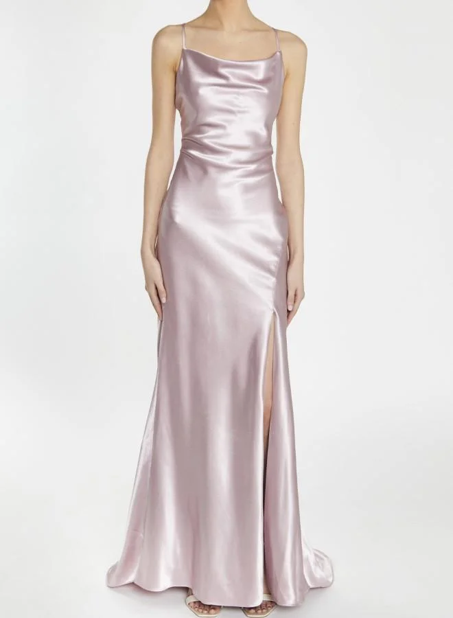 ترو ديكادينس Pippa Cowl Neck Front Split Slip Dress